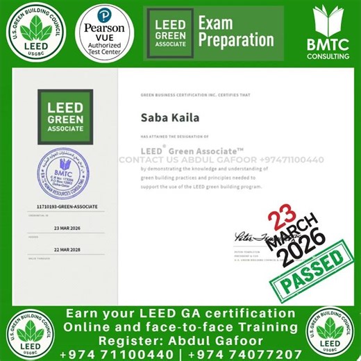 LEED Green Associate® Success Story 2026 | How Saba Kaila Achieved It