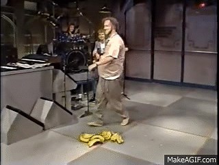 Chris Elliott as Brando on Letterman - Banana dance on Make a GIF