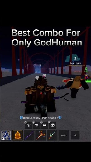Best Combo For Only GodHuman🥀🙏 #bloxfruits #combo #roblox
