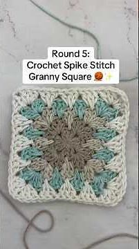Round 5 (Final): Spike Stitch Granny Square Crochet Tutorial ✨🧶