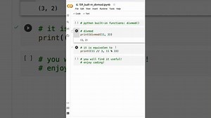 Python built-in functions: divmod()