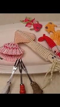 Macramé animal the squid le calmr 鱿鱼