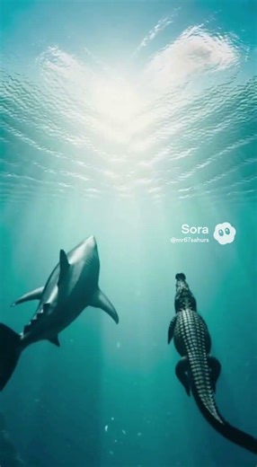 Megalodon versus Super Croc