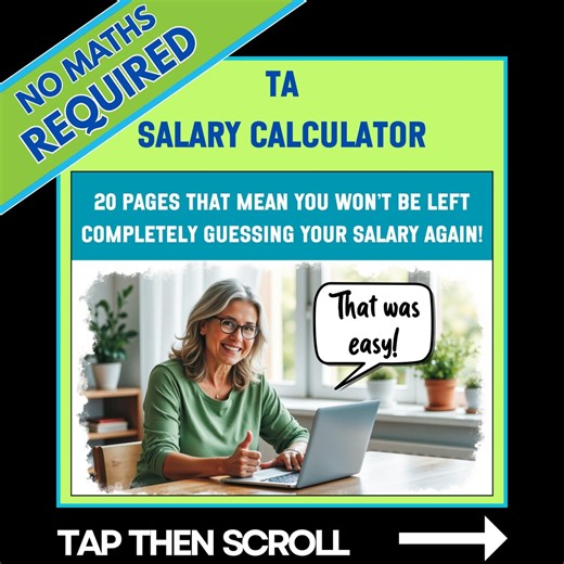 Teaching Assistant Pro Rata Salary Calculator - Primary School - Teaching Support Assistants - Printable Guides - Etsy