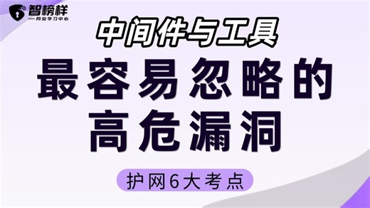 【2026最新版】护网面试最容易被忽略的高危漏洞，中间件与工具技巧一次吃透，6 大Web中间件 逻辑漏洞 JWT全讲/网络安全/Web 安全/渗透测试/智榜样