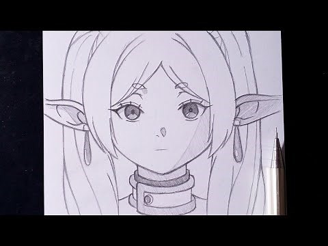 How to draw Frieren easy step by step