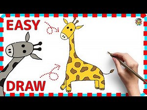 How to Draw a GIRAFFE 🦒 - Cute Easy Drawing for Kids and Beginners