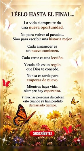 LA VIDA SIEMPRE TE DA UNA NUEVA OPORTUNIDAD… 🌷 #sabiduria #motivacion #frases #amor #reflexion