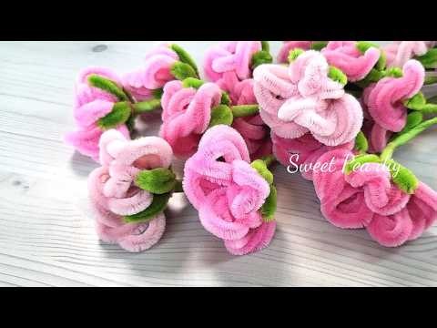 How to Make a Spirited Away Sweet Pea Pipe Cleaner Bouquet | I Want to Make This Anime Flower Too!