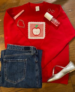 Patchwork Sweatshirt: Apple - Etsy