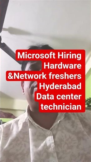 Microsoft IT Hardware Jobs | Data Center Technician##Hyderabad jobs