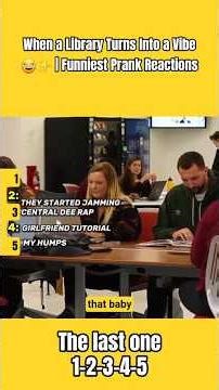 When a Library Turns Into a Vibe 😂✨ | Funniest Prank Reactions #funny #viral #ranking #shorts #usa