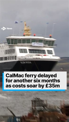 The second Ferguson Marine ferry, millions over budget and years late, has been delayed for at least another six months. The Glen Rosa remains outstanding as the total cost of both it, and the Glen Sannox, approaches £460m – more than four times the initial £97m figure. Both ferries, due to serve Arran, were originally to be launched in 2018 but have faced years of delays. #scotland #news #arran #isleofarran #transport | STV News