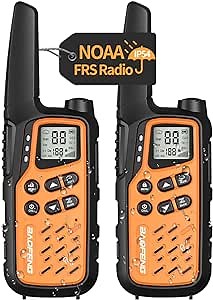 Walkie Talkies, MP25 Long Range Baofeng Walkie Talkies for Adults with 22 FRS Channels, Family Walkie Talkie with LED Flashlight VOX LCD Display for Hiking Camping Trip(Not Include Battery)