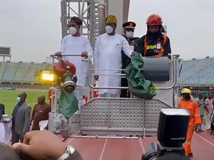 2.7K views · 116 reactions | A display of the newly commissioned Modern Aerial Fire Fighting Vehicle. | FEDERAL FIRE SERVICE | Facebook