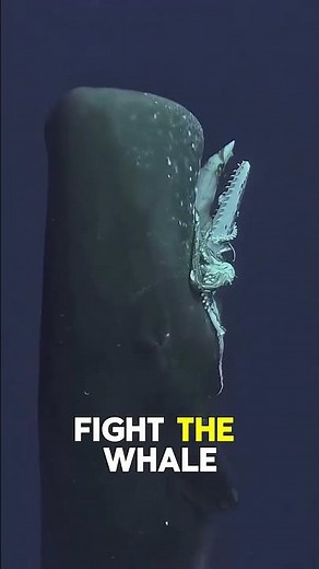 How Sperm Whales Hunt Giant Squids 🐋🦑 #shorts
