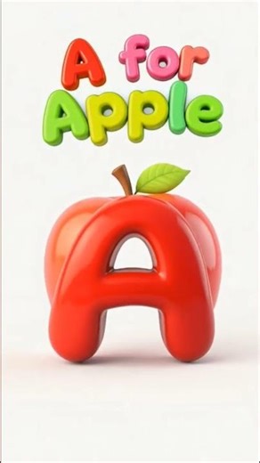 A for apple / cartoon / AtoZ / #shorts