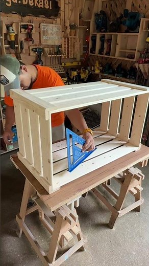 Making a simple storage box from used pallet wood #woodworking #wood #diy