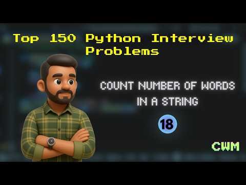 Count number of words in a string 🖥 | Top 150 Python Interview Problems in Tamil