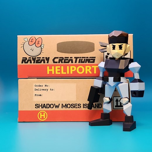 Solid Snake Custom Figure With Cardboard Box - Etsy