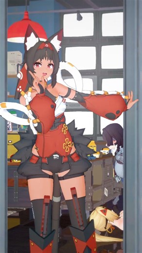 zzz trigger x nekomata x jane doe mmd #zenlesszonezero #fun #animation #recommended #shorts