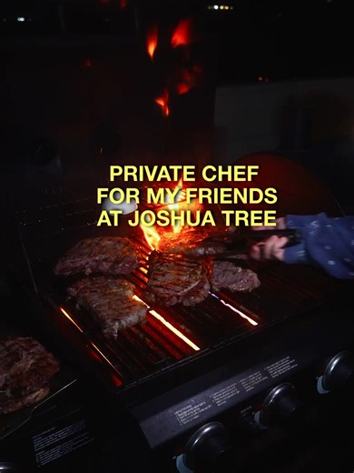 this is what I made as a private chef for my friends in joshua tree! I tend to cook pretty simple when I cook at airbnbs because I have no idea what they have in their kitchens. that's why we usually end up just grilling meat. easy to prep, easy to cook, and easy to clean :)