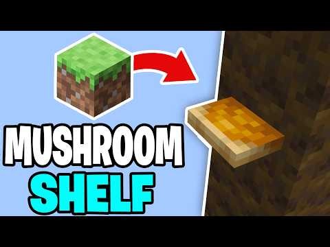 How To Make & Use Mushroom Shelf In Minecraft! - Java & Bedrock