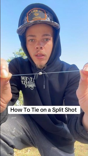 How To Tie a Split Shot #fishing #shorts #letemfly