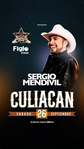 Sergio Mendivil - Culiacán Salón Fligostase - Sábado 26 de Septiembre #sergiomendivil #culiacan