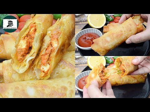 How To Make Chicken Tikka Spring Roll | Chicken Spring Rolls Recipe