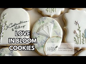 Decorate with me "Love in Bloom" sugar cookies with royal icing!