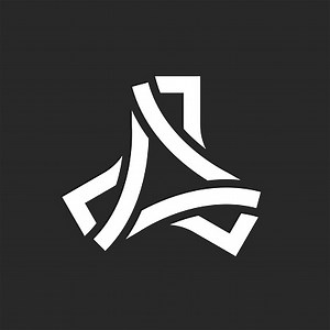 Triangular symbol alliance logo, creative geometric infinity...