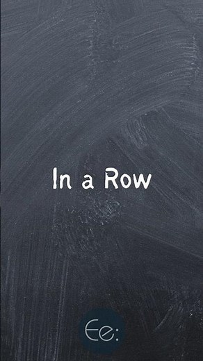 In a Row 🧩 What Does It Mean? English Explained #phrases #expression #meaning #idioms #esl #tips