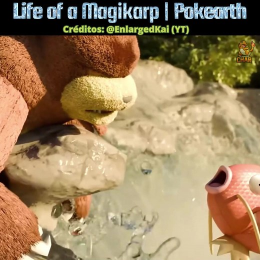 ¡El segundo episodio de Pokearth! Ha llegado la época del año en la que Magikarp emprende su viaje anual río arriba para evolucionar y poner sus huevos. Sin embargo, saltar entre osos hambrientos no es tarea fácil. #LaPaginaDeChar #PokeArth Créditos: @Enlargedkai (YT) #LaPaginaDeChar #PokeEarth #MundoPokemon #Pokemon #Magikarp
