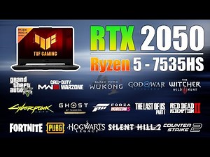 Asus TUF A15 : RTX 2050 Ryzen 5 7535HS - Test in 15 Games in 2025