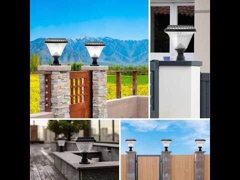 Solar Main Gate Pillar Light 34LEDs, RGB Multicolor Modes (Cool White, Warm White, #unboxing