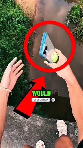 Insane Tennis Ball Trick with a Phone Near Water 😱 Perfect Balance Skills