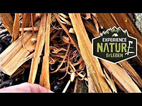 Feuer machen mit nur einem Streichholz - Ein Pyramidenfeuer richtig aufbauen - Naturzunder finden!