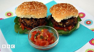 Mini Veggie Burgers and Salsa