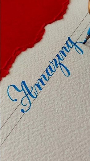 How to write English calligraphy with brush pen #calligraphy #handwriting #art #lettering
