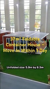 37m² Foldable Container House – Move In Within 1 Day #container #modularhouse #tinyhouse