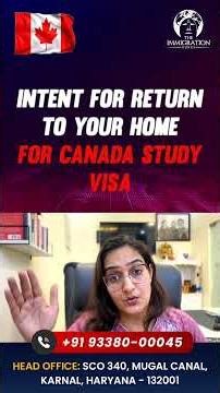 SOP for CANADA STUDY VISA TIPS | Study in Canada 2026 | Intent to Return Home after Canada Study