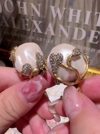 Baroque Shell Bulb Large Shapes Pearls Earrings Irregular Women Bride