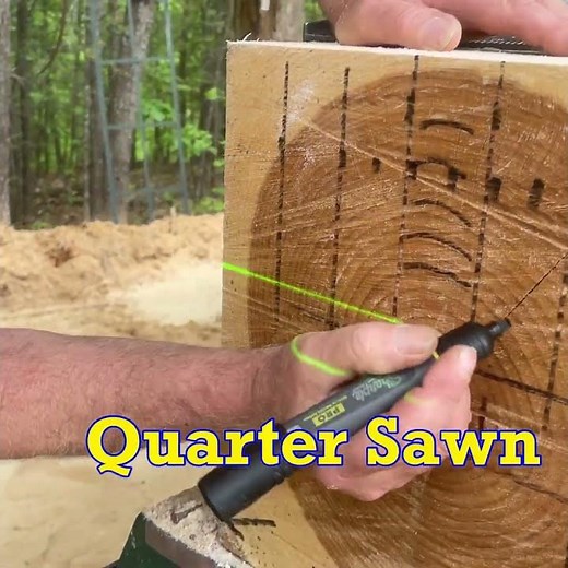 Laying out Quarter and Rift Sawn Wood on a Bandsaw Mill #sawmilling #quartersawn