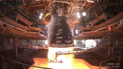 Footage Of NASA Firing Up Artemis Moon Rocket Engine For 550 Second Test