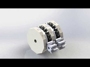 Solidworks Motion study: Mechanical Counter working animation