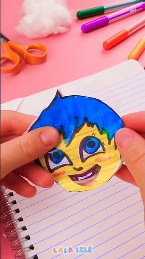 Vamos fazer bonecas fofas de papel do Divertida Mente 📑💖 #BonecasDePapel #DIYInfantil
