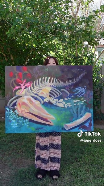 My first art reveal video! I’m still working on it but wanted to share anyway 🤠