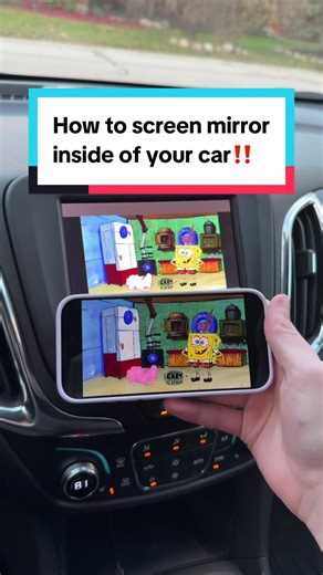 Everyone asks how to screen mirror your phone in the car... This is how! #screenmirroring #carplayadapter #wirelesscarplay #carhacks #cartips