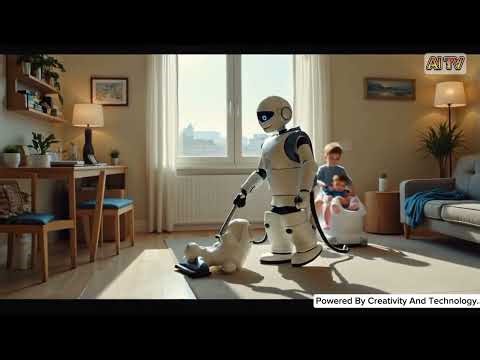 AI Robot Cleans Living Room & Does Laundry | Smart Vacuum & Washing Machine in Action!
